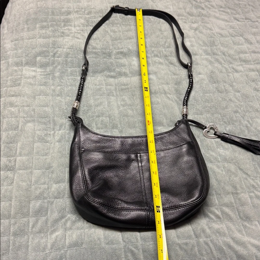 Brighton Black Leather Boho Purse, Great Condition, Crossbody, Shoulder, Wallet